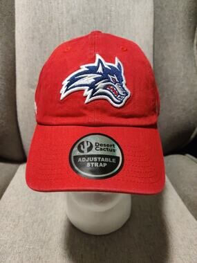 Desert Cactus Stony Brook University SeaWolves Baseball Hat Adjustable Red NWT